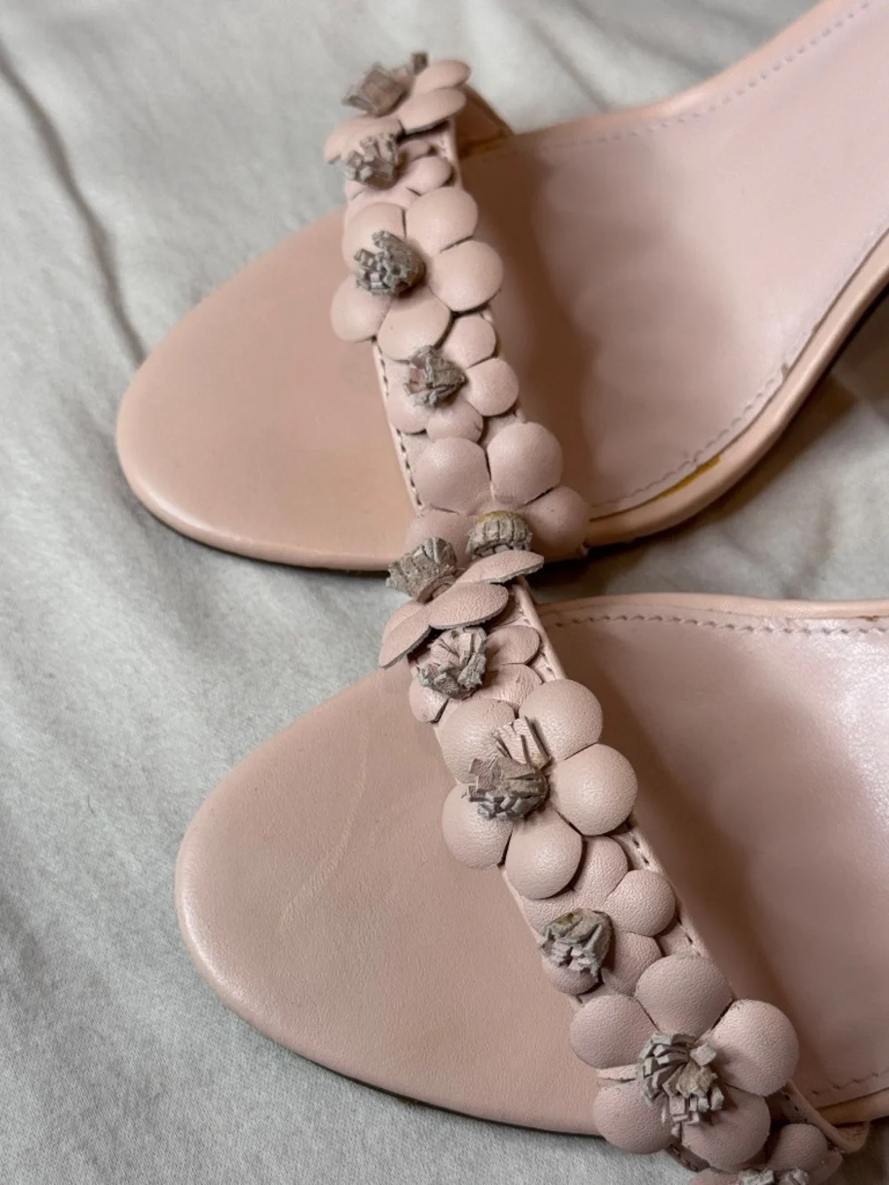 Gorgeous Avec Les Filles Soft Pink Square Heel With Ankle Strap
